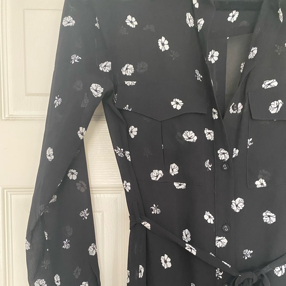 Lacadamie ditsy floral long sleeve shirt dress - Picture 3 of 6